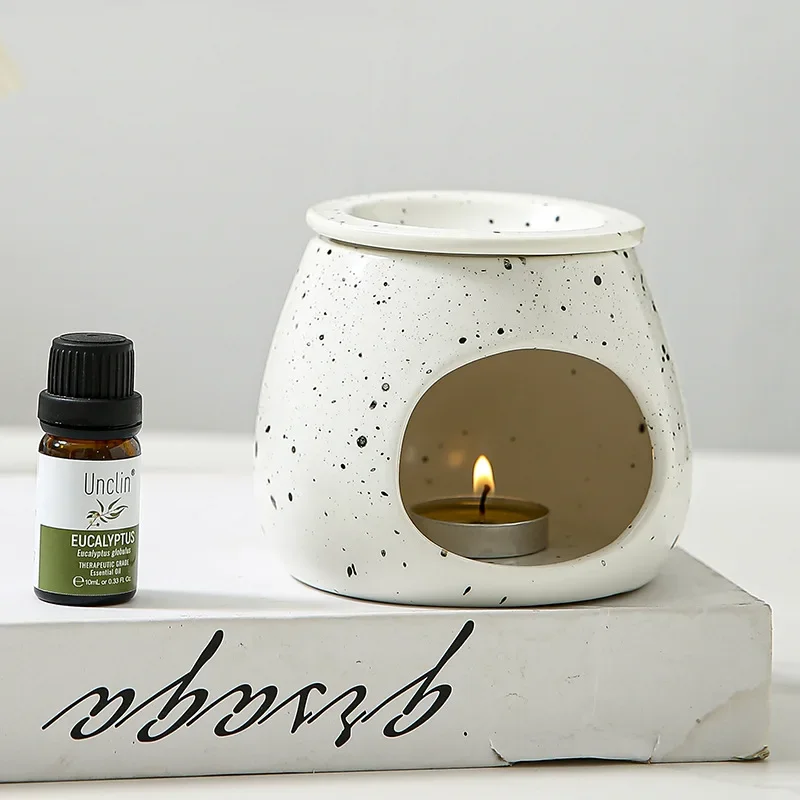 

Creative Ceramic Essential Oil Stove Diffuser Spot Glaze Split Essence Incense Burner Candle Aromatherapy Warmer Home Decor