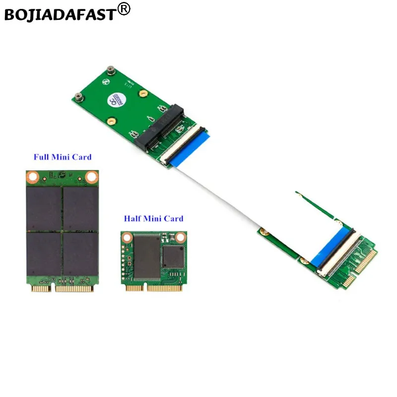 Mini PCI-E To MPCIe Wireless Module Adapter + Flexible FPC Cable for Wifi Card / 3G 4G LTE WWAN Modem