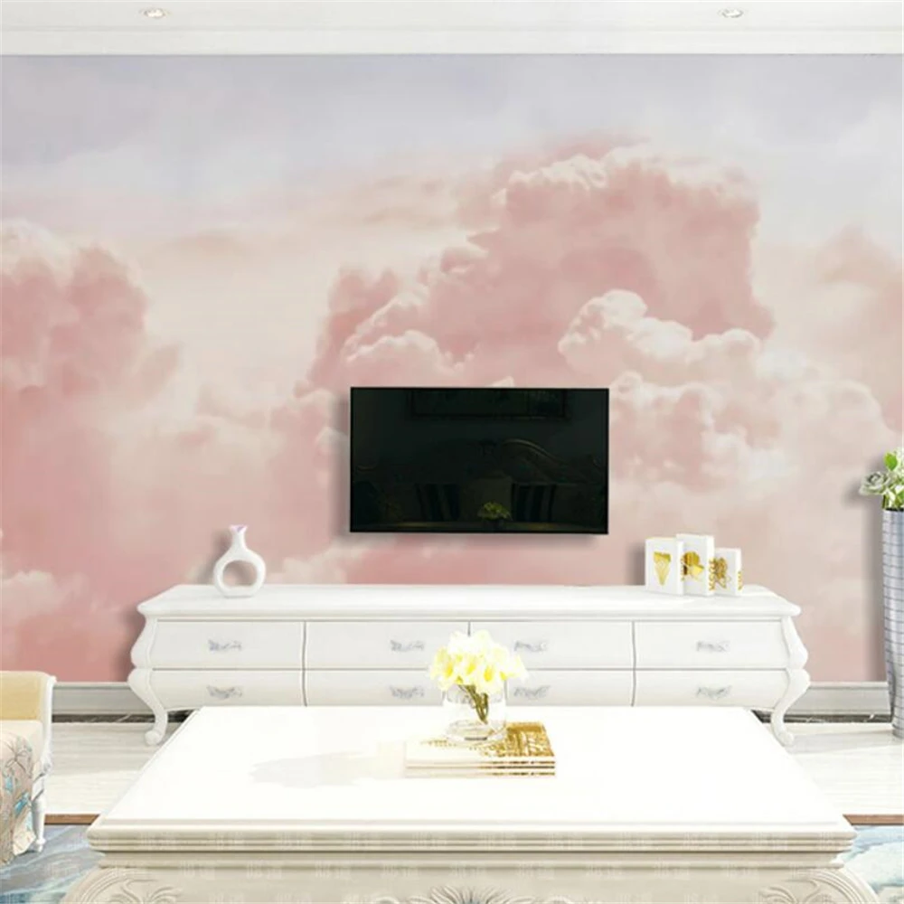 custom Nordic Dream Cloud Wallpaper for Living Room Restaurant Wall cloth Sky Cloud TV Background 3D Mural Wall paper home decor