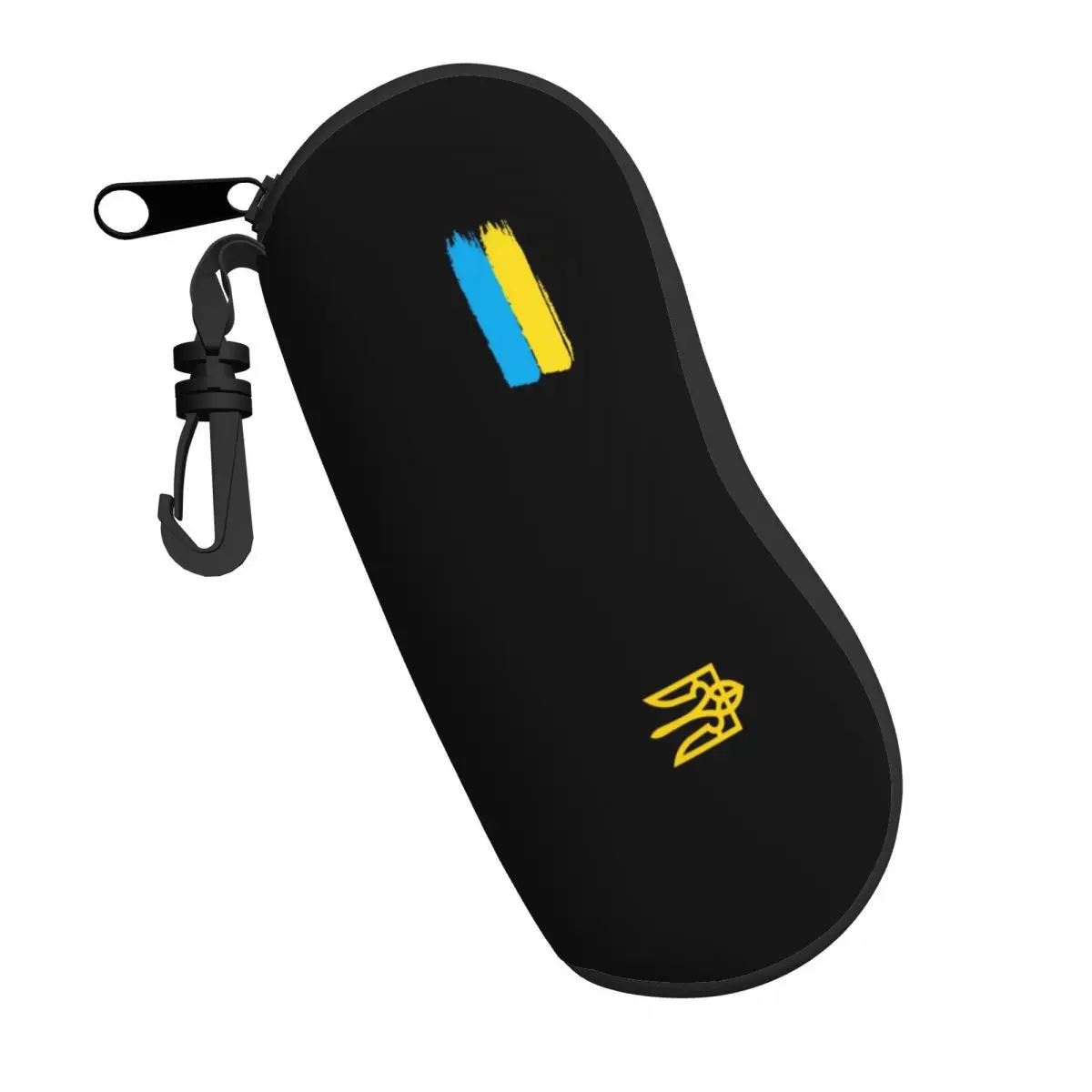 Ukrainian Flag Stripe Shell Eyeglasses Case Women Men Cute Coat Of Arms Of Ukraine Tryzub Glasses Case Sunglasses Box Pouch