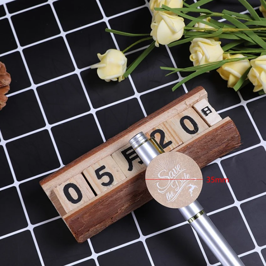 120Pcs/pack High Quality Adhesive Stickers Save The Date Cake Baking Package Seal Sticker