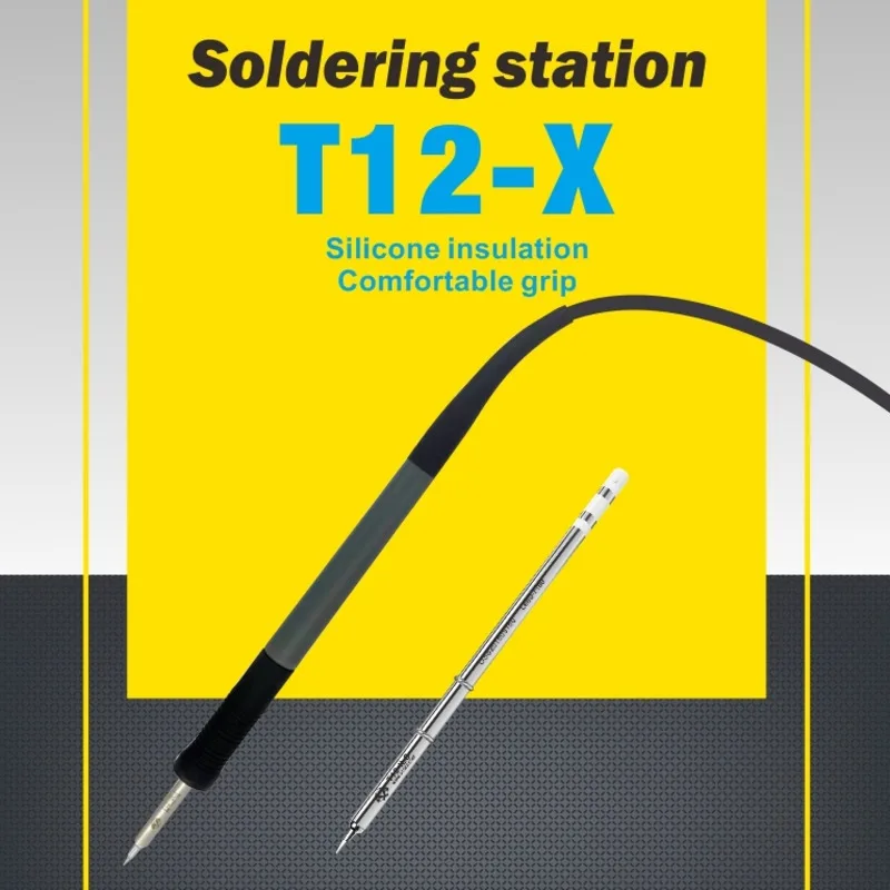 T12X LCD Smart Electric Soldering Iron Kit 72W Repair Tool Adjustable Temperature Soldering Welding Station 5S Heating Up