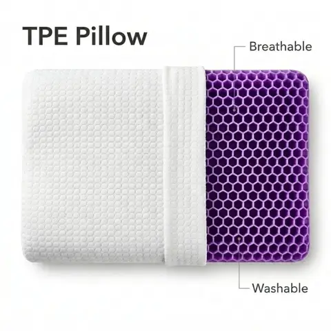 Breathable TPE Pectin Pillow Ergonomic Curve Zero Pressure Cervical Neck Health Care Support Comfortable Fit Sleeping Pillows