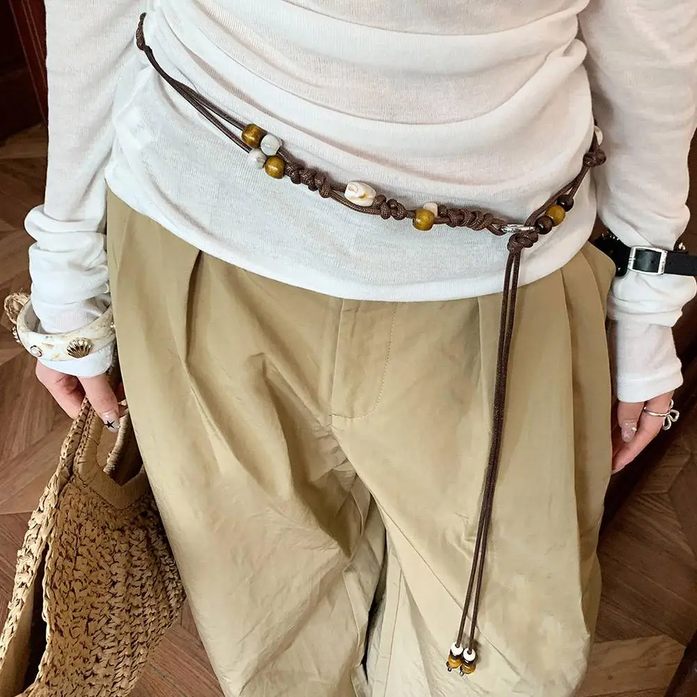 بوهيميا ريترو النسيج حزام للنساء جديد النمط الصيني الديكور الخصر سلسلة لفستان بنطلون الخصر حبل اكسسوارات L9C4