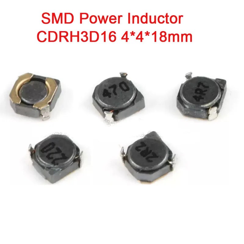 10PCS/lot SMD Power Inductors CDRH3D16 2.2UH 4.7UH 10UH 22UH 47UH 3D16 Shielded Inductor 4R7 2R2