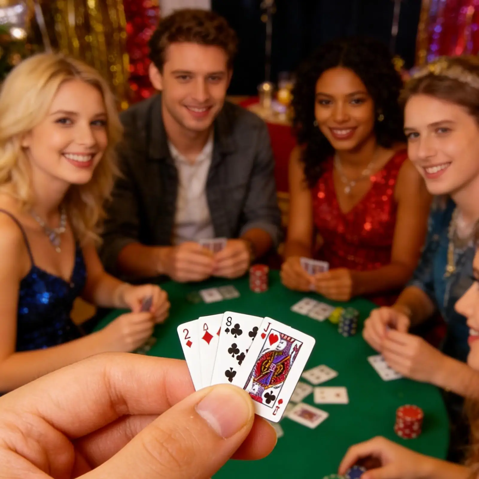 

Мини-карточные игры: 54 карты, интерактивная карточная игра размером с палец для семейных вечеринок, путешествий, веселая настольная игра для мужчин, женщин и молодежи.