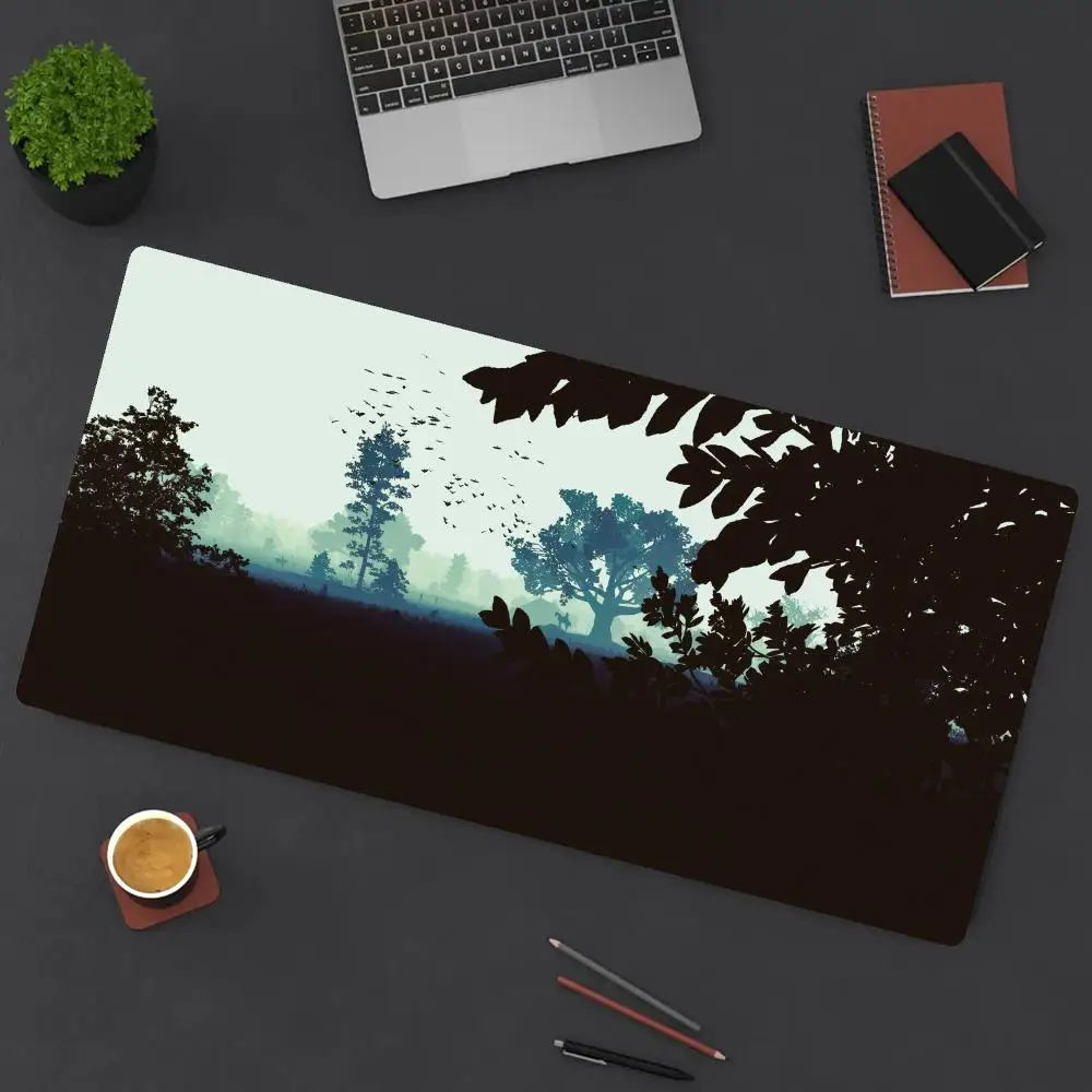 El significado del bosque nebuloso Alfombrilla de ratón lavable con parte inferior de goma antideslizante adecuada para tareas y juegos y alfombrillas de ratón de oficina