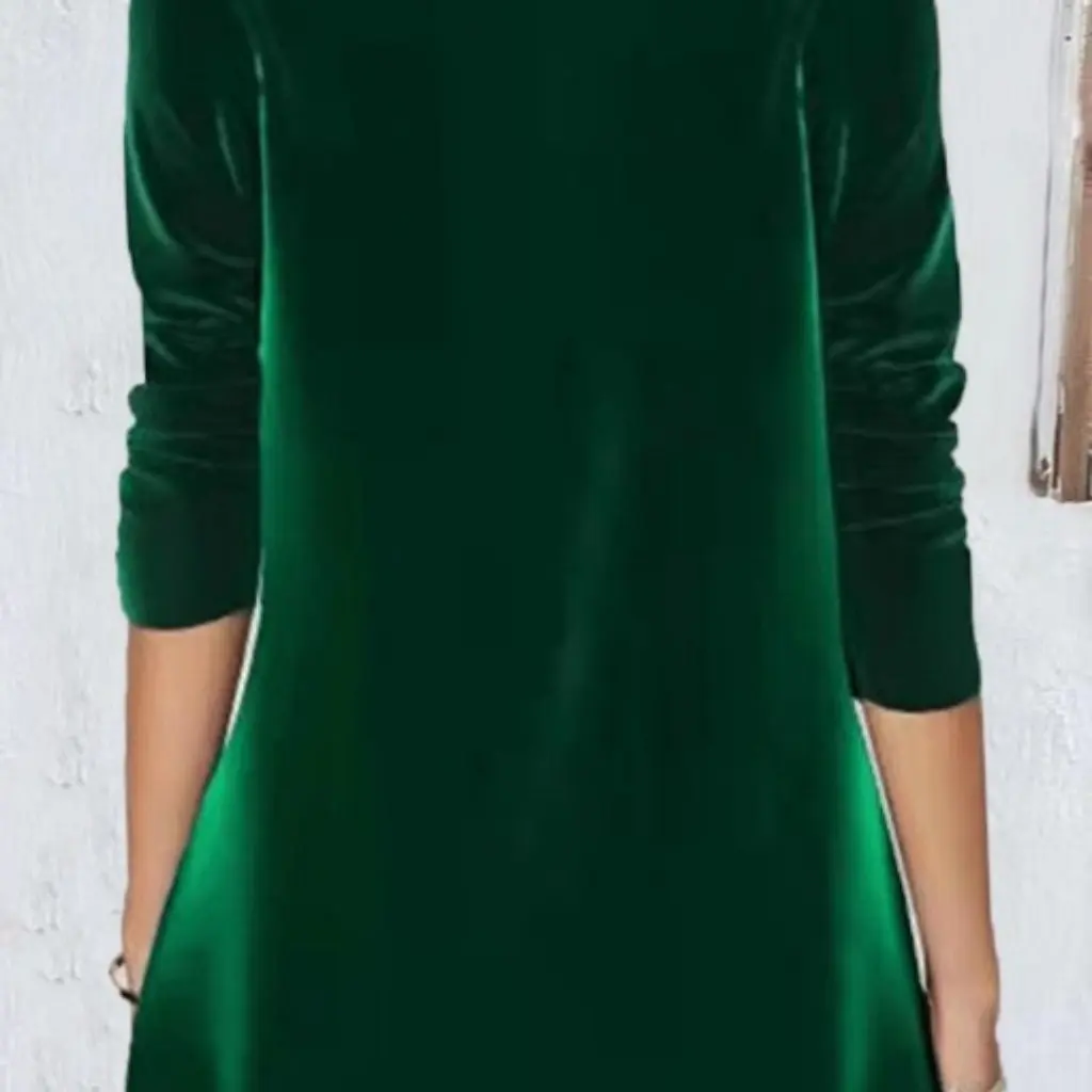 

Женский топ с круглым вырезом и длинными рукавами, с принтом из бисера, неровный подол, автономный осенний топ в европейском и американском стиле