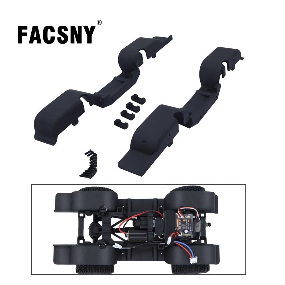 Czarny Nylon błotniki błotnik do FMS 1:24 K5 FCX24 gąsienica RC Model 1/24 FMS-K5 osłona przeciwbłotna RC akcesoria ulepszenie samochodu części