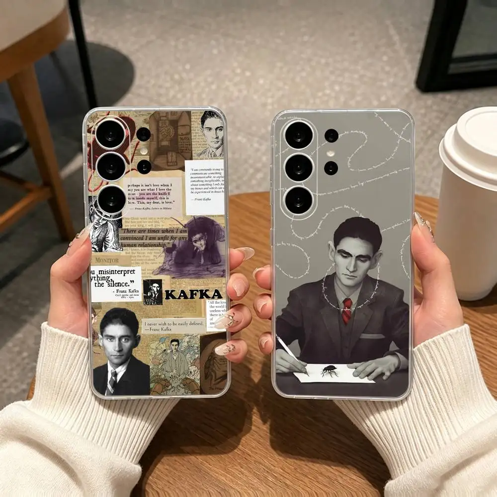 writer F-Franz Kafka  gift Phone Case For Samsung S25,S24,S21,S22,S23,S30,Ultra,S20,Plus,Fe Transparent Cover