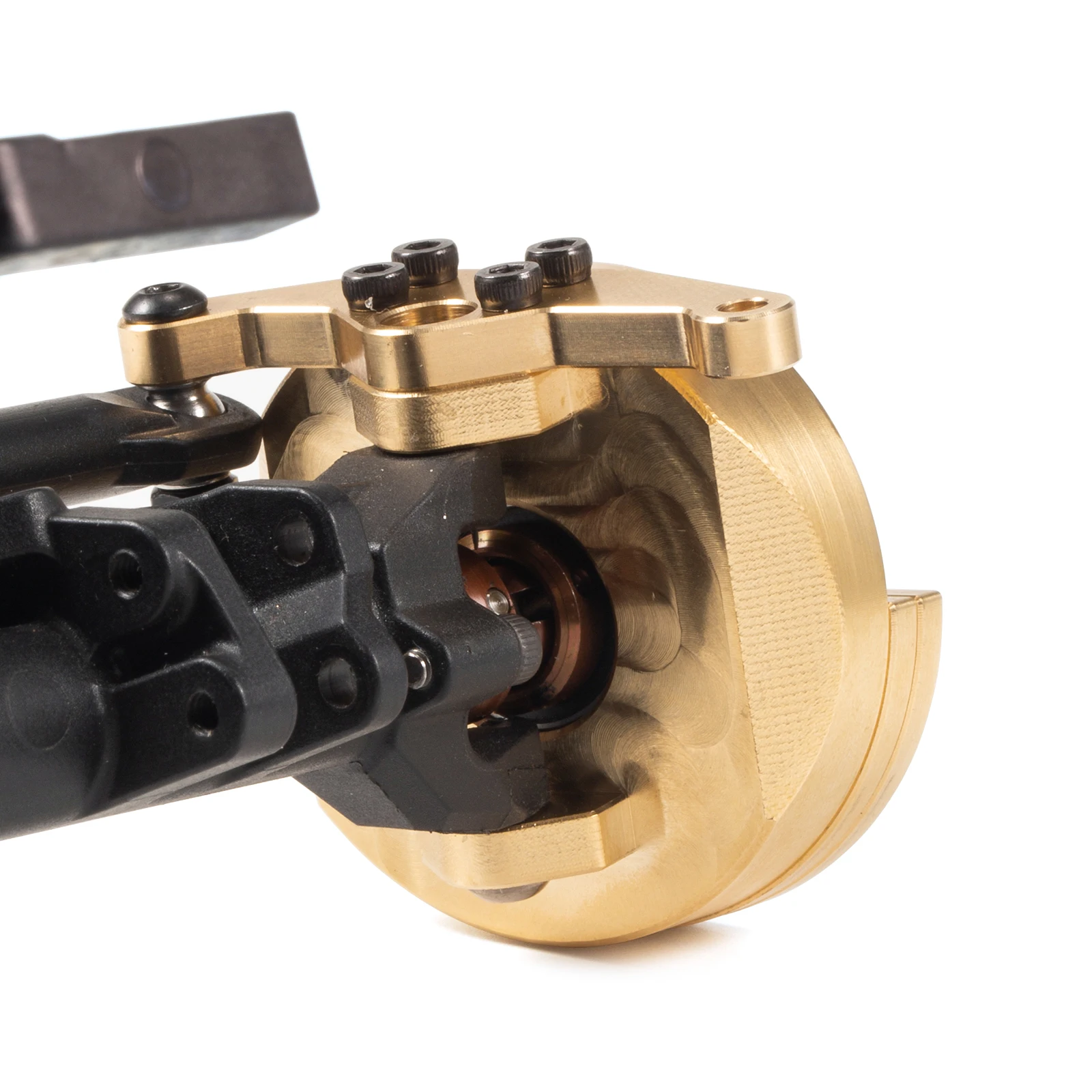 Machined H10 Brass Steering Knuckle Weights for 1/10 RC Crawler Vanquish H10 Optic Front Axle Low CG Upgrade Parts - view 5