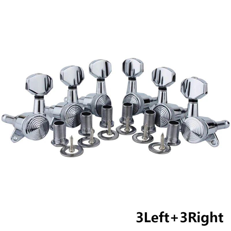 6Pcs Guitar Tuners, 1:18 Locking Tuners Acoustic Guitar Tuning Pegs Electric Guitar Tuning Keys Guitar Machine Heads