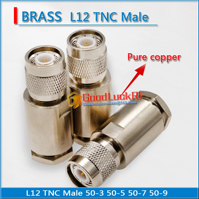 L12 TNC Male RG58 RG142 RG223 RG400 LMR195 RG5 RG6 LMR300 RG304 LMR400 RG8 RG213 RG214 RG165 50-9 50-3 50-5 50-7