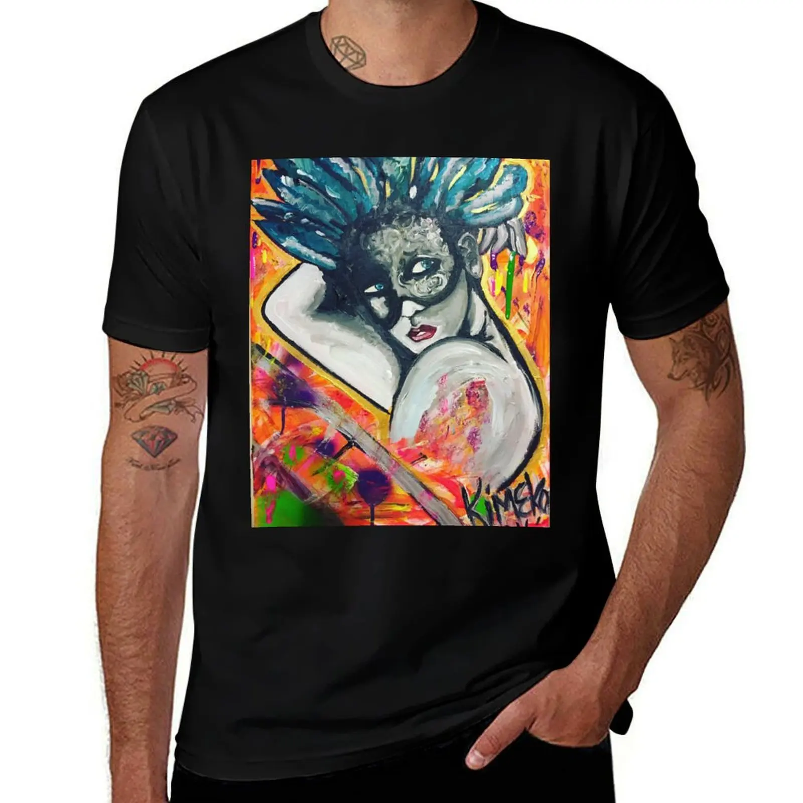 Bleeding Nola Colors T-Shirt Comfortable Basic Crew Neck Tee T-Shirt