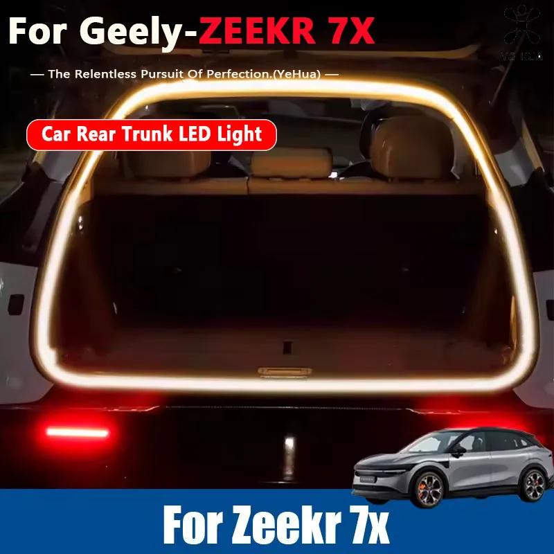 

Car Rear Trunk LED Light Bar Strips Trunk Decorative Lamp Strip Automatic Light Accessories For Zeekr 7X 2025 2026