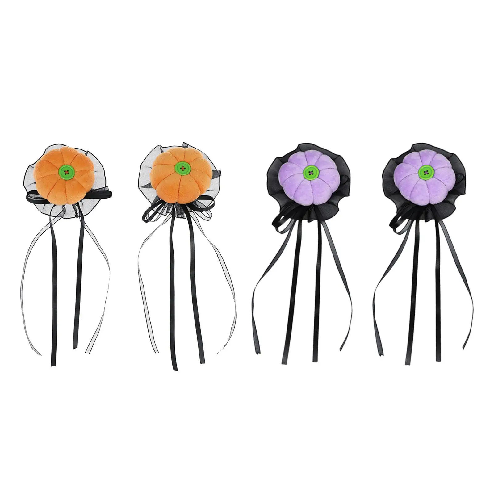 2x Halloween Hair Clips Headdress Photo Props Gifts Hair Accessories Headwear Pumpkin Hair Clips for Carnival Fancy Dress