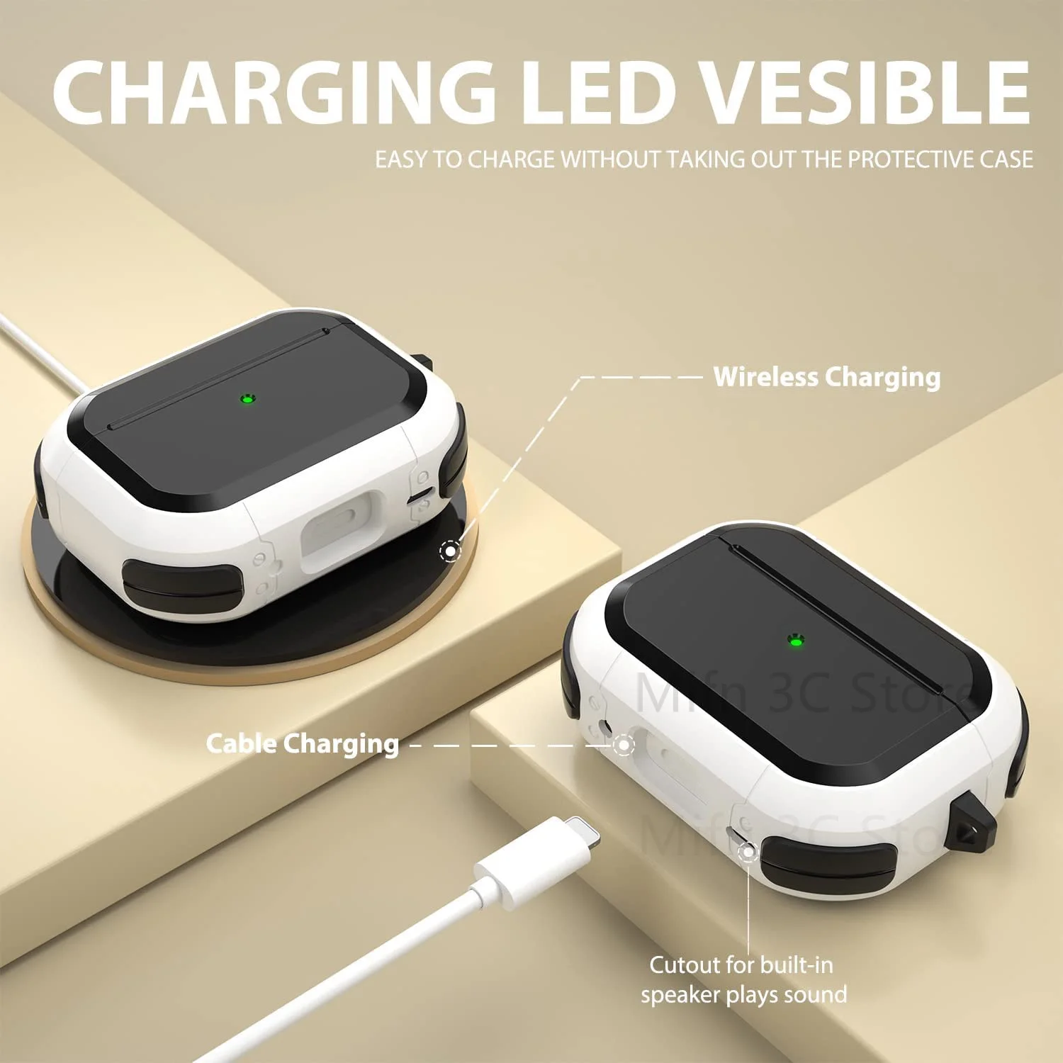 ﻿   ل New AirPods Pro3 2025 حافظة حماية كاملة للجسم مضادة للانزلاق حافظة مدرعة للنساء والرجال ل Air pods Pro 2 3 4 سماعات الأذن