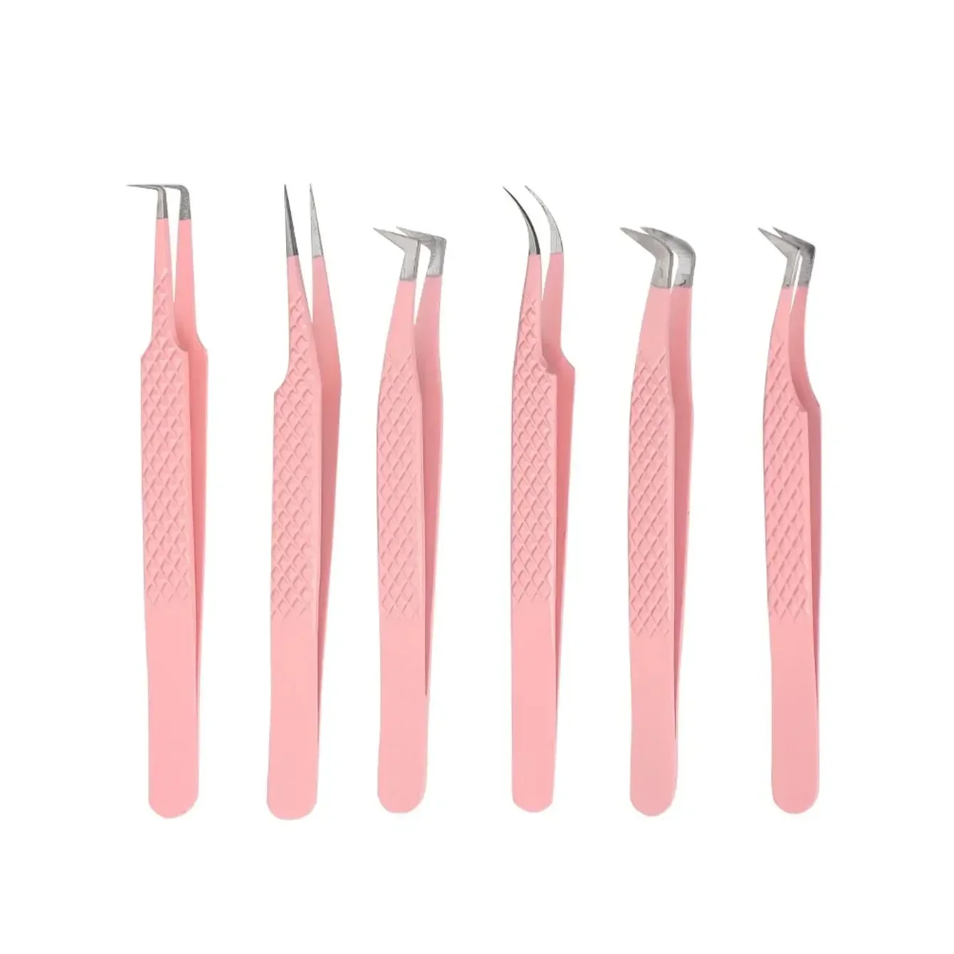 Fadvan Tweezers for Lashes Extension Fiber Tips Stainless Steel Makeup Tweezers Anti-static Free Print Your Logo