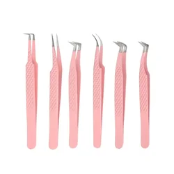 Fadvan Tweezers for Lashes Extension Fiber Tips Stainless Steel Makeup Tweezers Anti-static Free Print Your Logo