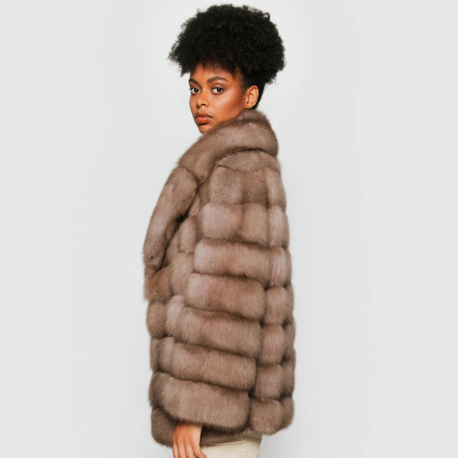 Genuine Fox Fur Coat Womens High Quality Fox Fur Jacket 2024 New Arrivals Winter Women Fox Clothes