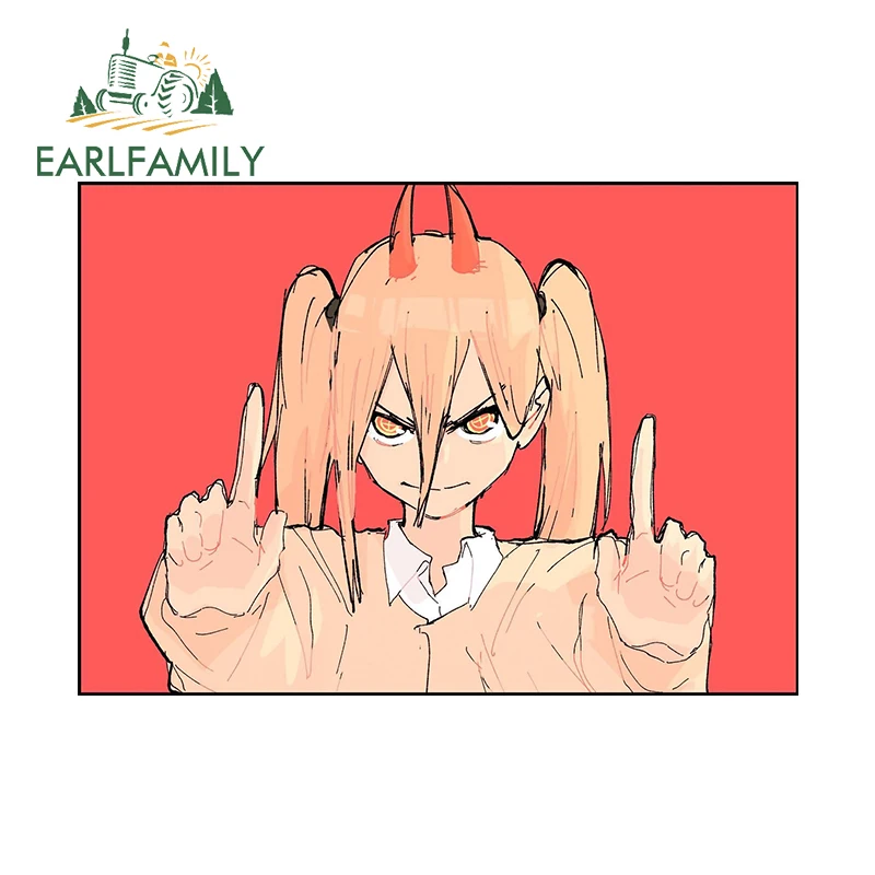 EARLFAMILY 13cm X 9.3cm for Power Slap Car Stickers Personality Graffiti Decals Scratch-Proof Bumper Trunk Car Styling Cute