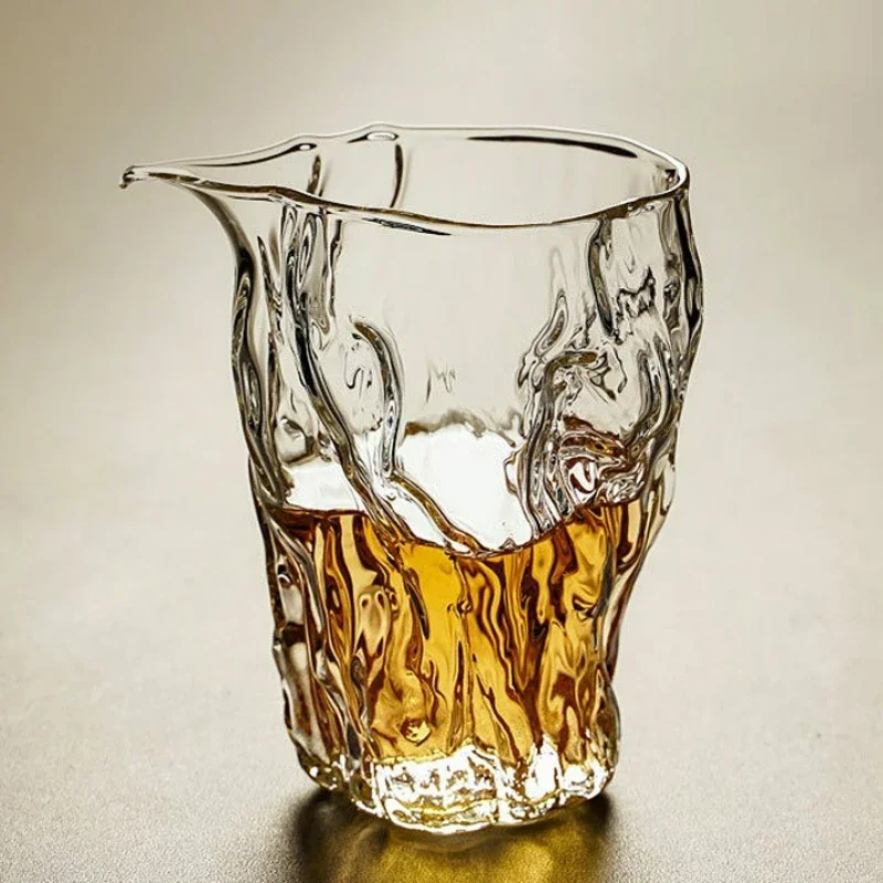 

Japanese Style Tea Glass Cup Heat-resistant Creative Hammer Pattern Transparent Fair Cup Tea Pitcher Kung Fu Tea Set Teacup New