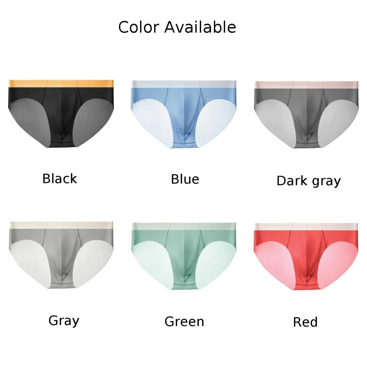 Mens Soft Pouch Panties Low Waist Underwear Ice Silk Seamless Brief Summer Underpants Quick Drying Slip Homme Breathable Lingeri