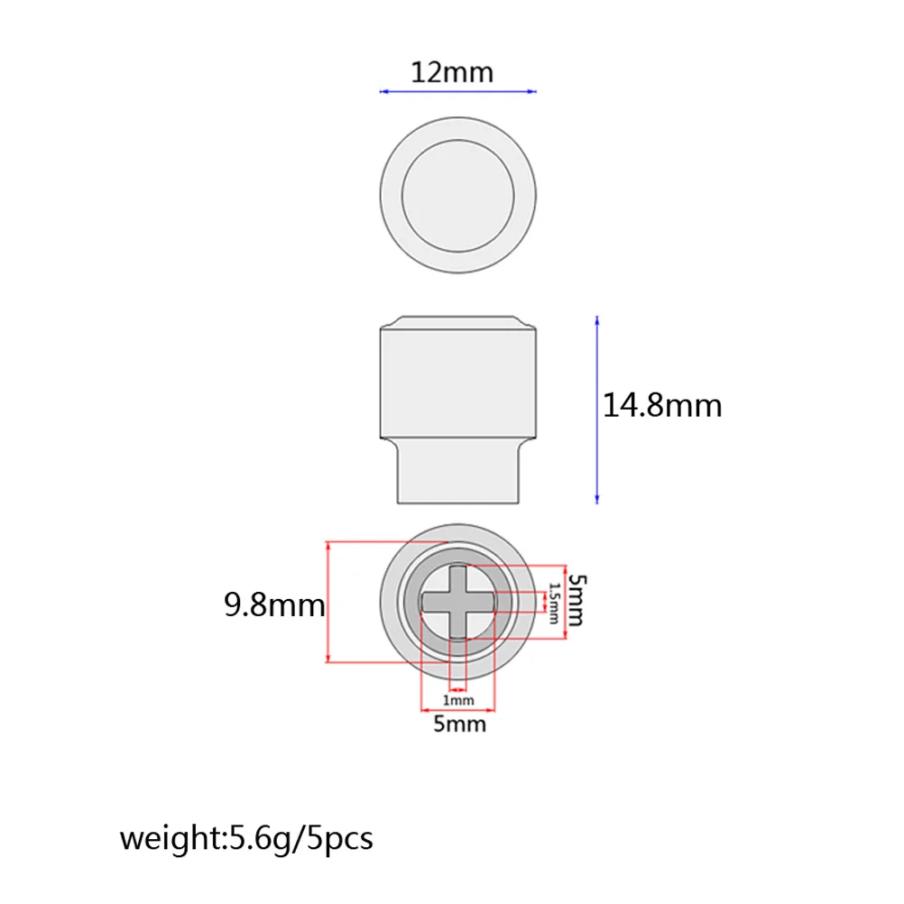 

5Pcs Black Pickup Knob Tip Cap Push on Replacement for Electric Guitar Selector Switch Flat Lever Pickup Tip Cap