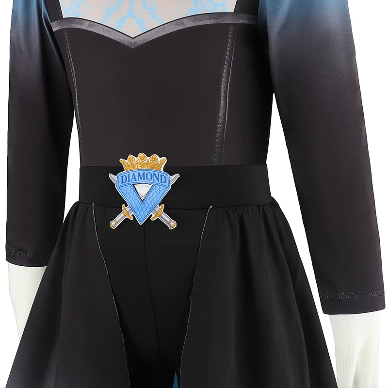 2026 Kinder Karneval Geburtstagsparty Kleidung Mädchen Königin Erbin Böse Märchenfigur Halloween Kostüm Mädchen Erbin Schwestern Top + Rock – Detail 3