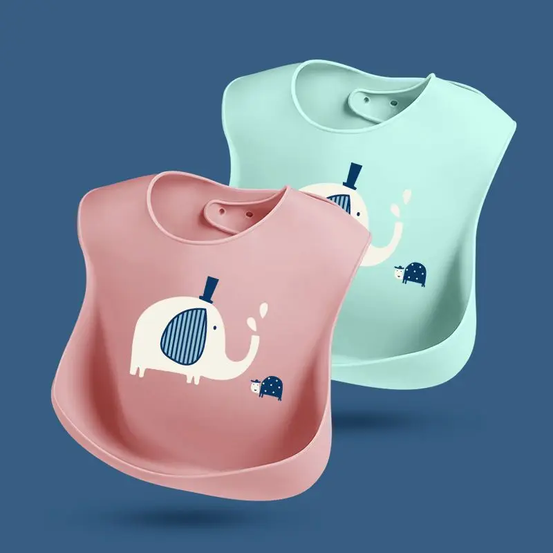 Baby Eating Bib Silicone 2024 Waterproof Baby Bib Super Soft Children's Large Size No Wash Baby Bibs Waterproof