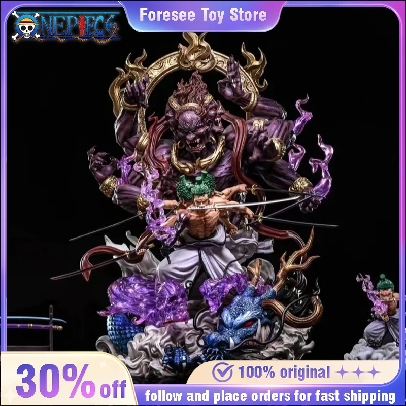 

52 см One Piece Nine Sword Style Asura Zoro GK Статуя Epic Большая Аниме Фигурка ПВХ Ограниченная Коллекционная Модель с Коробкой Дисплея Игрушки