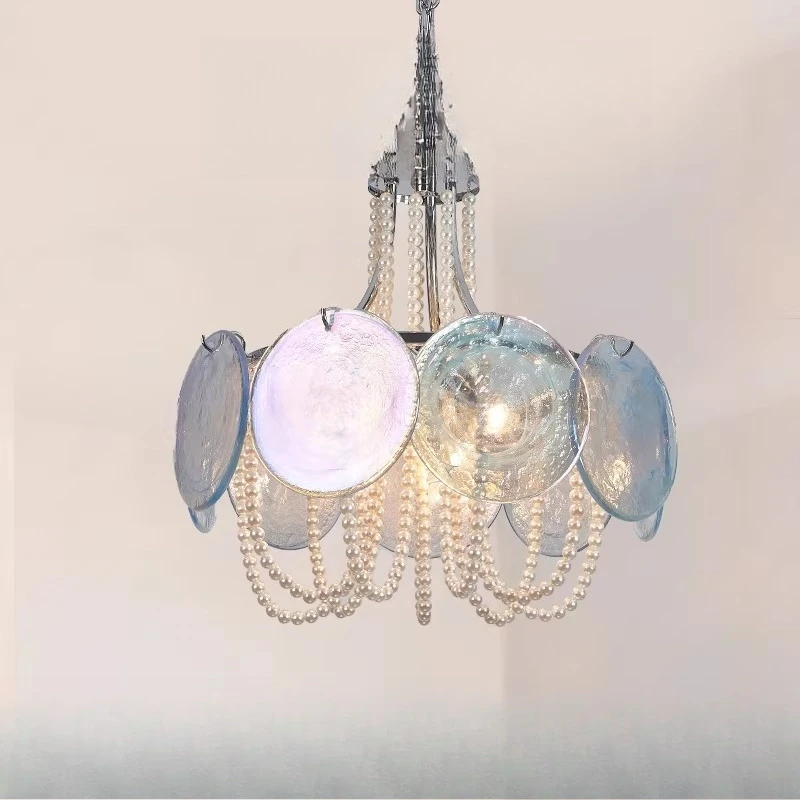 

Master bedroom designer creative antique restaurant room hall main lamp pearl chandelier