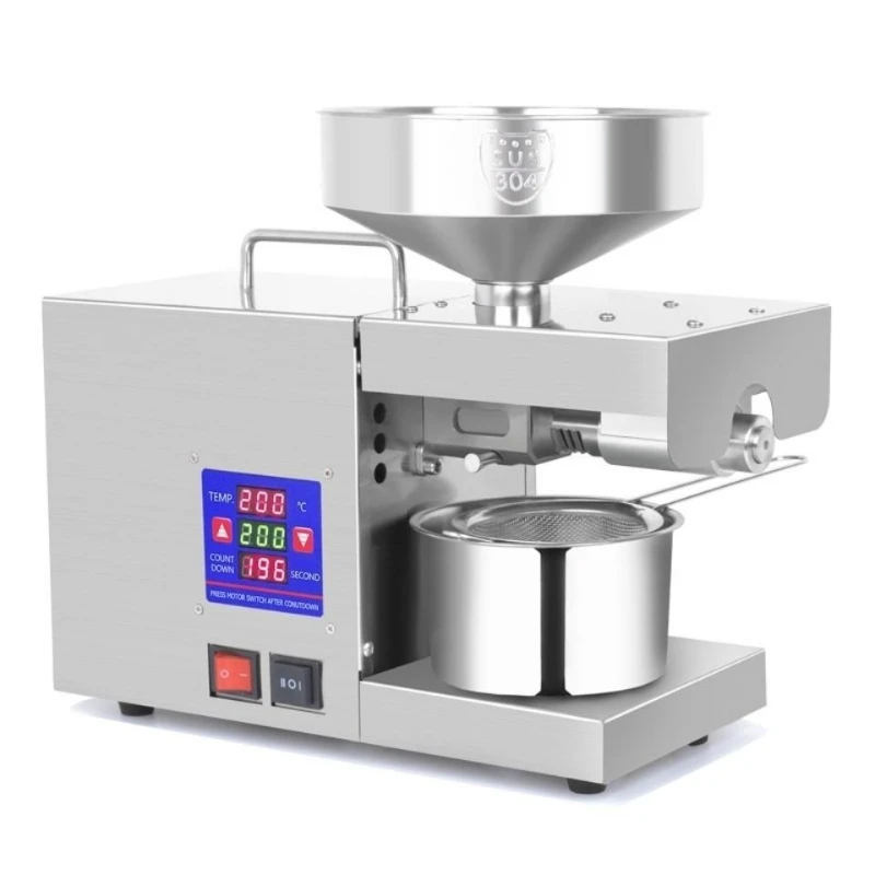 

Family stainless steel oil press household commercial electric small automatic heating and cooling