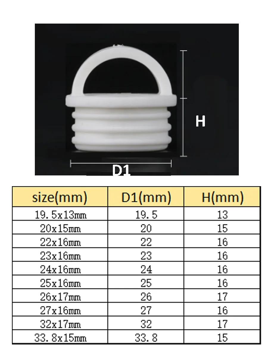 Tapón de goma blanco de silicona para fregona, tapón de fregona, orificios de drenaje, salida de drenaje, cubo redondo personalizado, 2, 3, 5 piezas