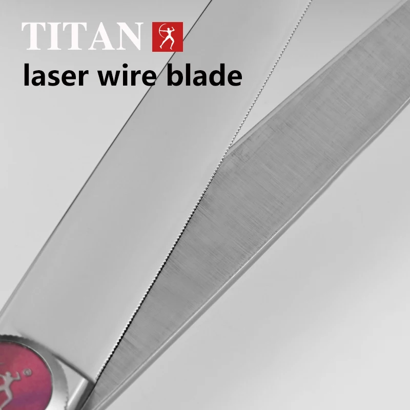 TITAN professional barber scissors laser wire blade scissors hairdressing cutting thinning 7inch/7.5inch