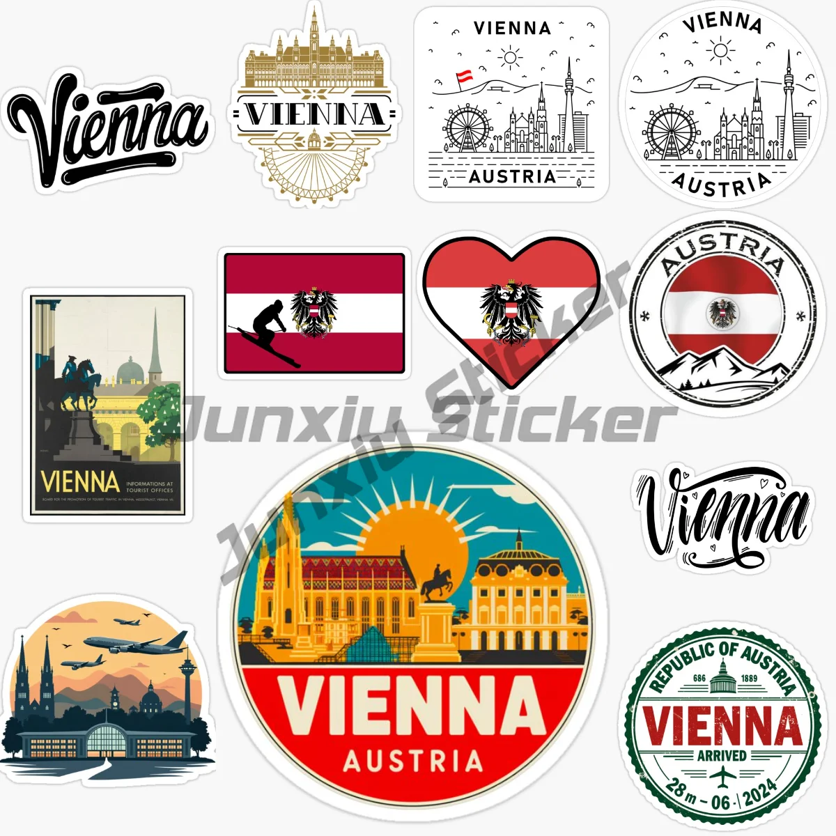 

VIENNA AUSTRIA The Capital of The Republic of Car Sticker Bike Styling Helmet Laptop Funny Decal Vinyl Self-adhesive