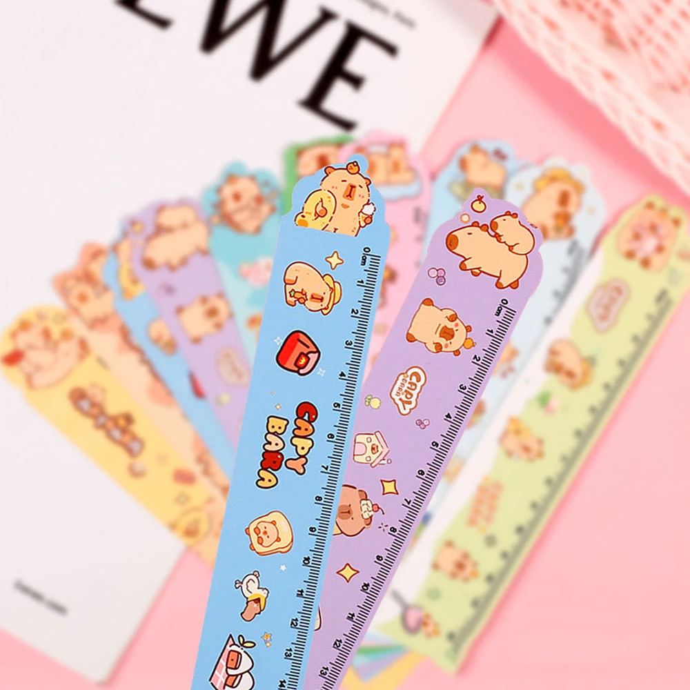 

5/15pc capybara ruler Cartoon Animal Bookmarks Dual-Purpose Bookmarks and Rulers for Office and School Use Party Favors Rewards