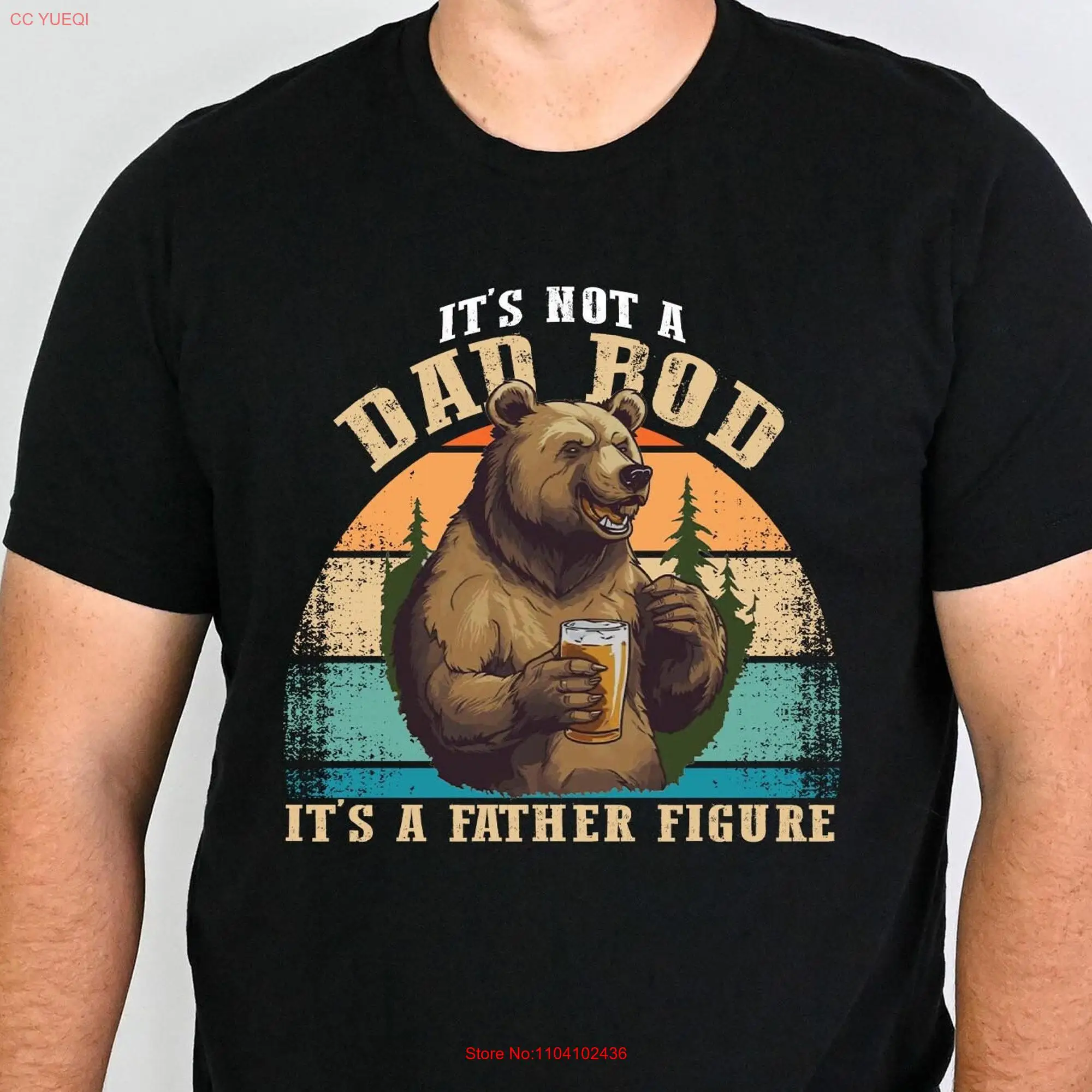 It's Not A Dad Bod Father Figure T Shirt Beer Fathers Day Cool long or short sleeves