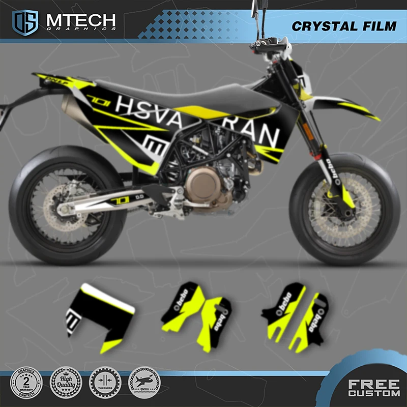 

DSMTECH Custom Team Graphics Decals Stickers Kits for Husqvarna 15-20 701 SUPERMOTO ENDURO 2015-2017 2018 2019 2020 020