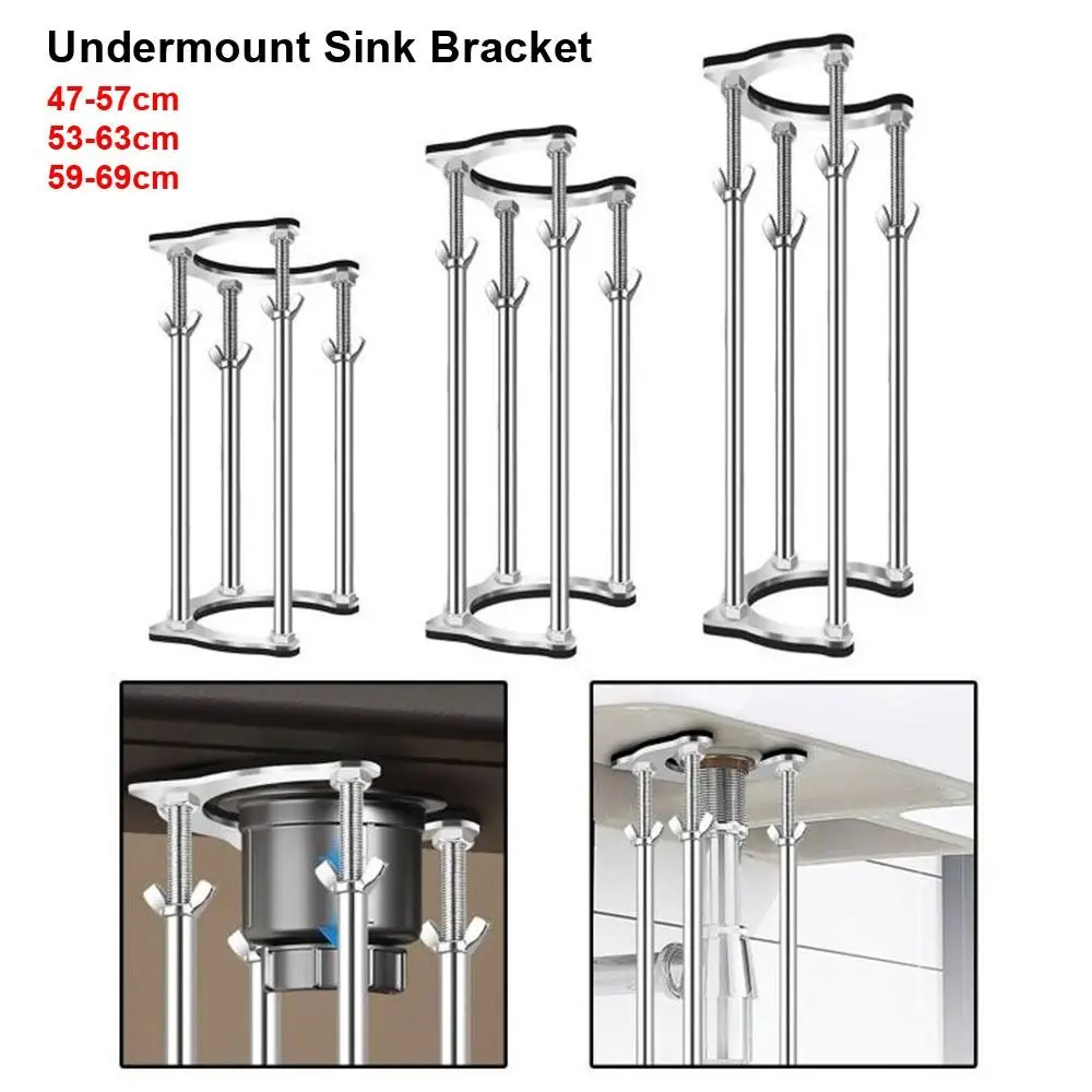 

1 шт. регулируемый набор кронштейнов для раковины под креплением, простая установка, противоскользящие опорные ножки для раковины, портативный комплект для ремонта поддержки