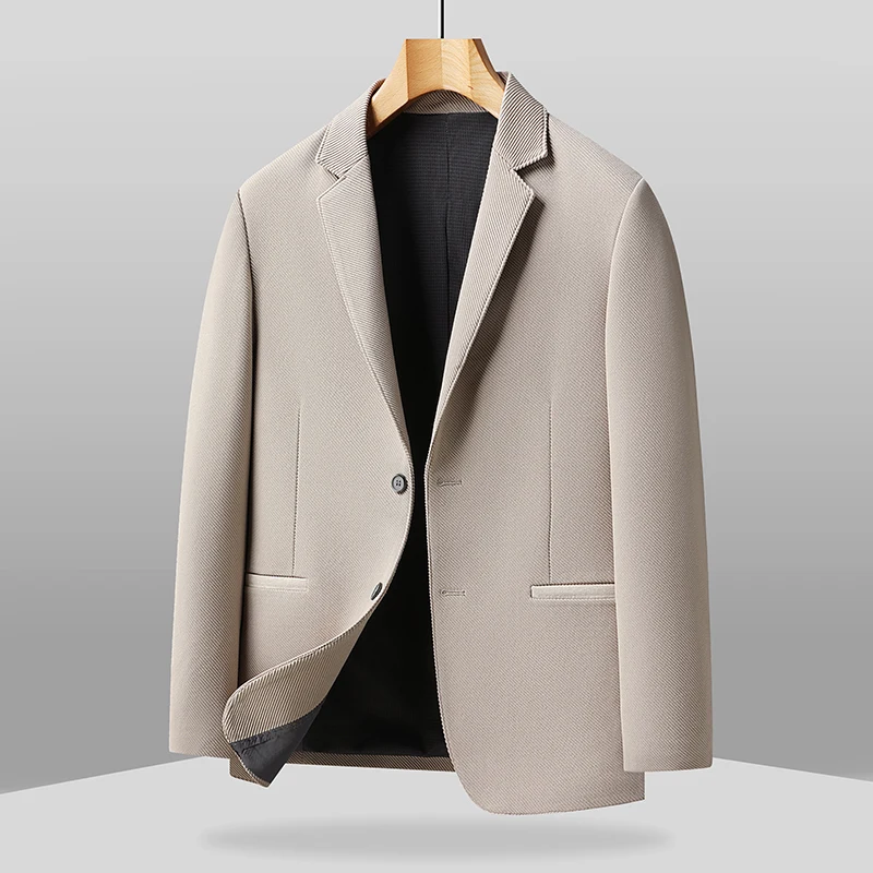 Blazer al aire libre para hombre, informal, a la moda, deportivo, de Color sólido, adelgazante, estilo británico, chaqueta de boda para caballero de negocios