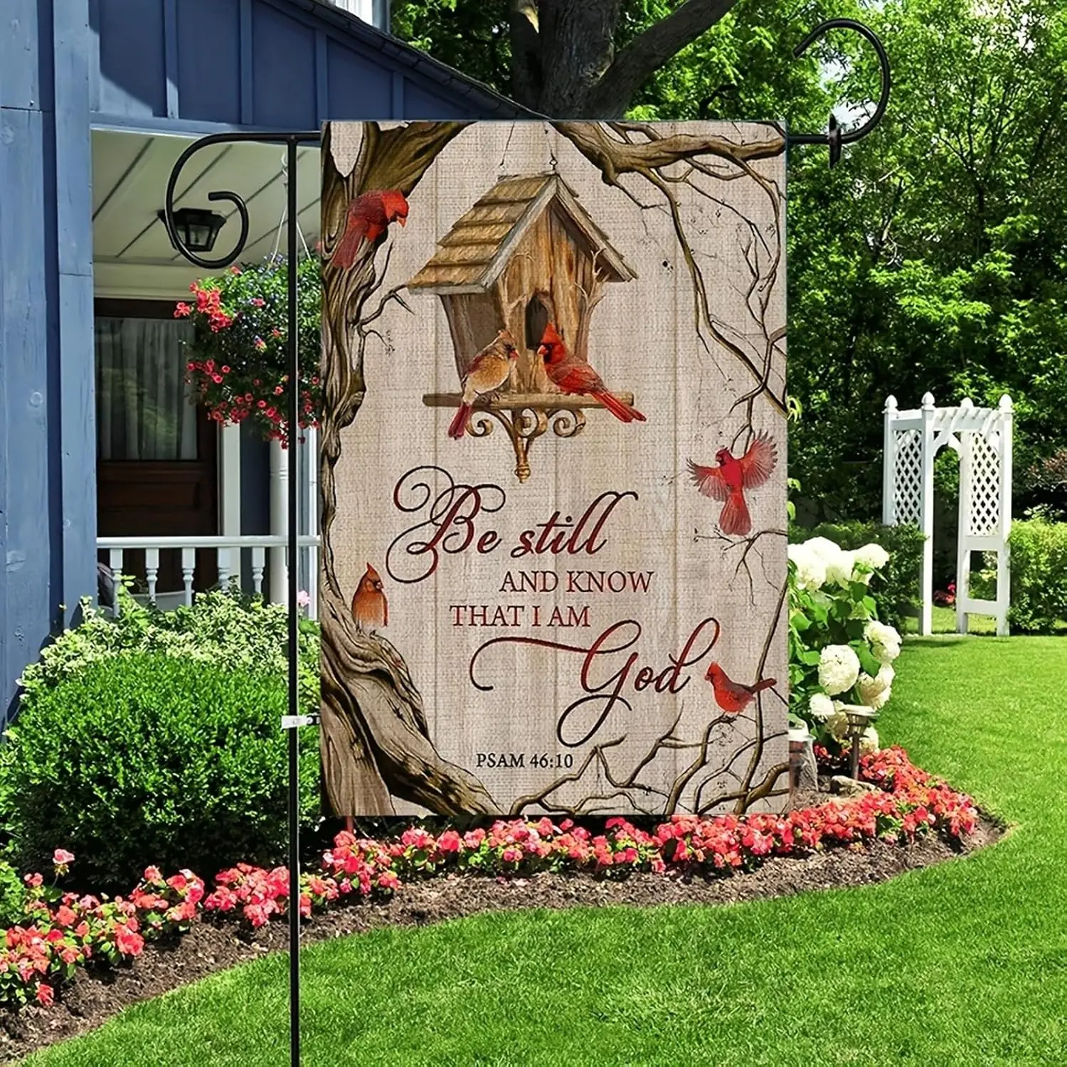 العلم حديقة الكتاب المقدس 12X18 بوصة مزدوجة الوجهين ساحة في الهواء الطلق مزرعة الحديقة الديكور العلم الطيور ساحة العلم مزرعة الحضرية D HHJ