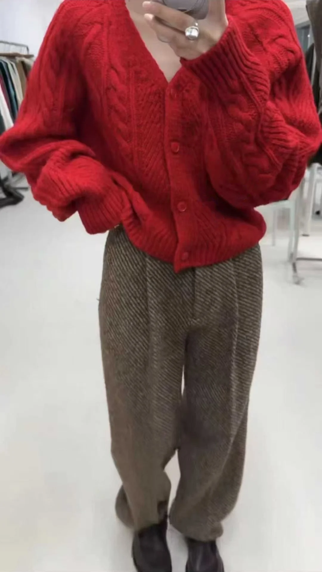 

PREON Autumn Winter New Sle Woolen Knitted Sweater Cardigan Casual V-Ne Long Sve Women's Comfortable Warm Faionable