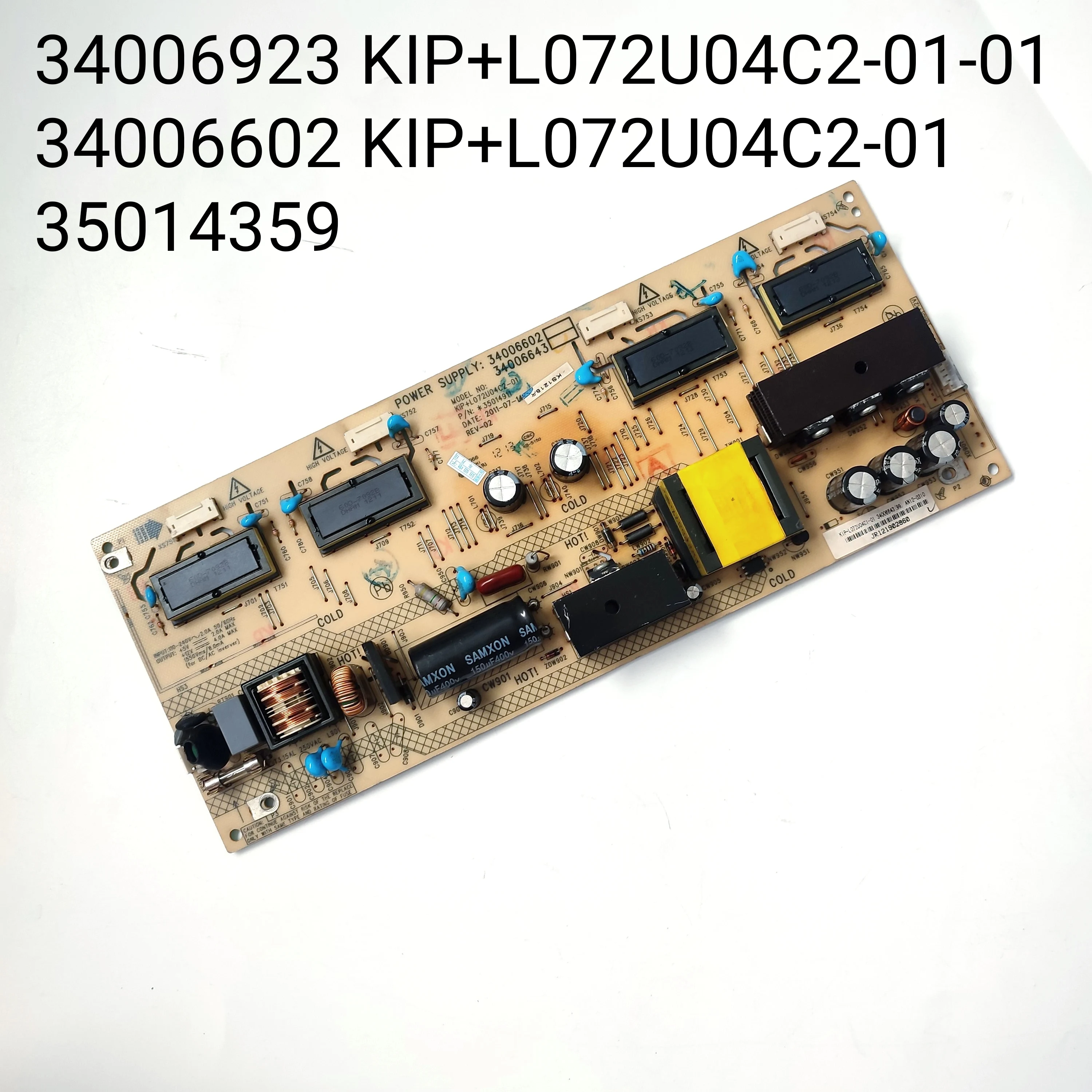 Original Power board 34006602 34006923 35014359 KIP+L072U04C2-01 35014756 35014911 for LC32HS62 LC32HS62B LC26HS81B LC32HS6B