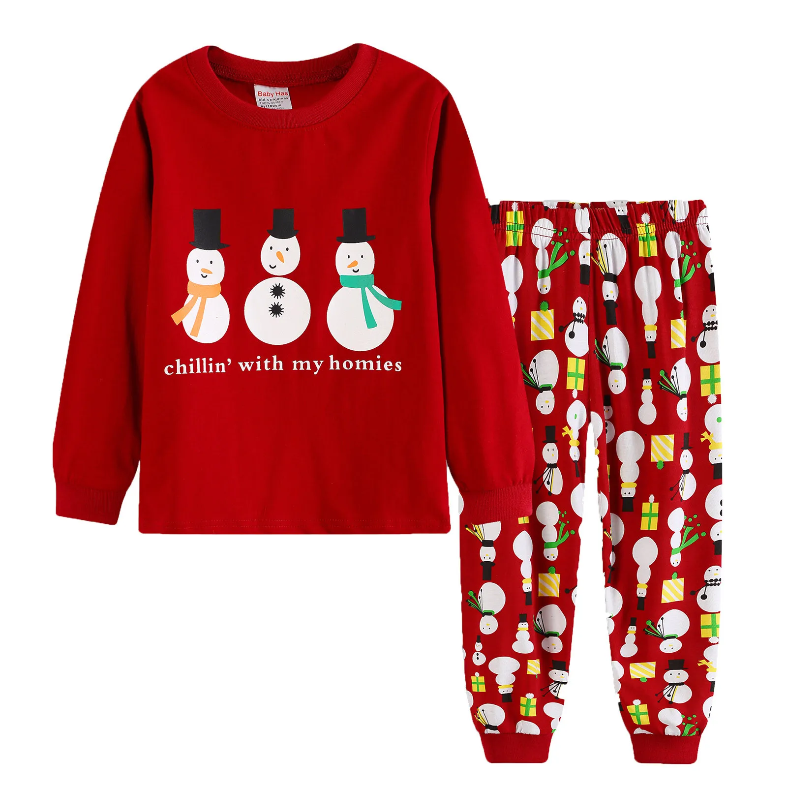 

Kids Pajamas Christmas Set Baby Boy Clothes Girl Sleepwear Nightwear Children Santa Claus Xmas Pyjamas Cotton Clothing Set 2-7T