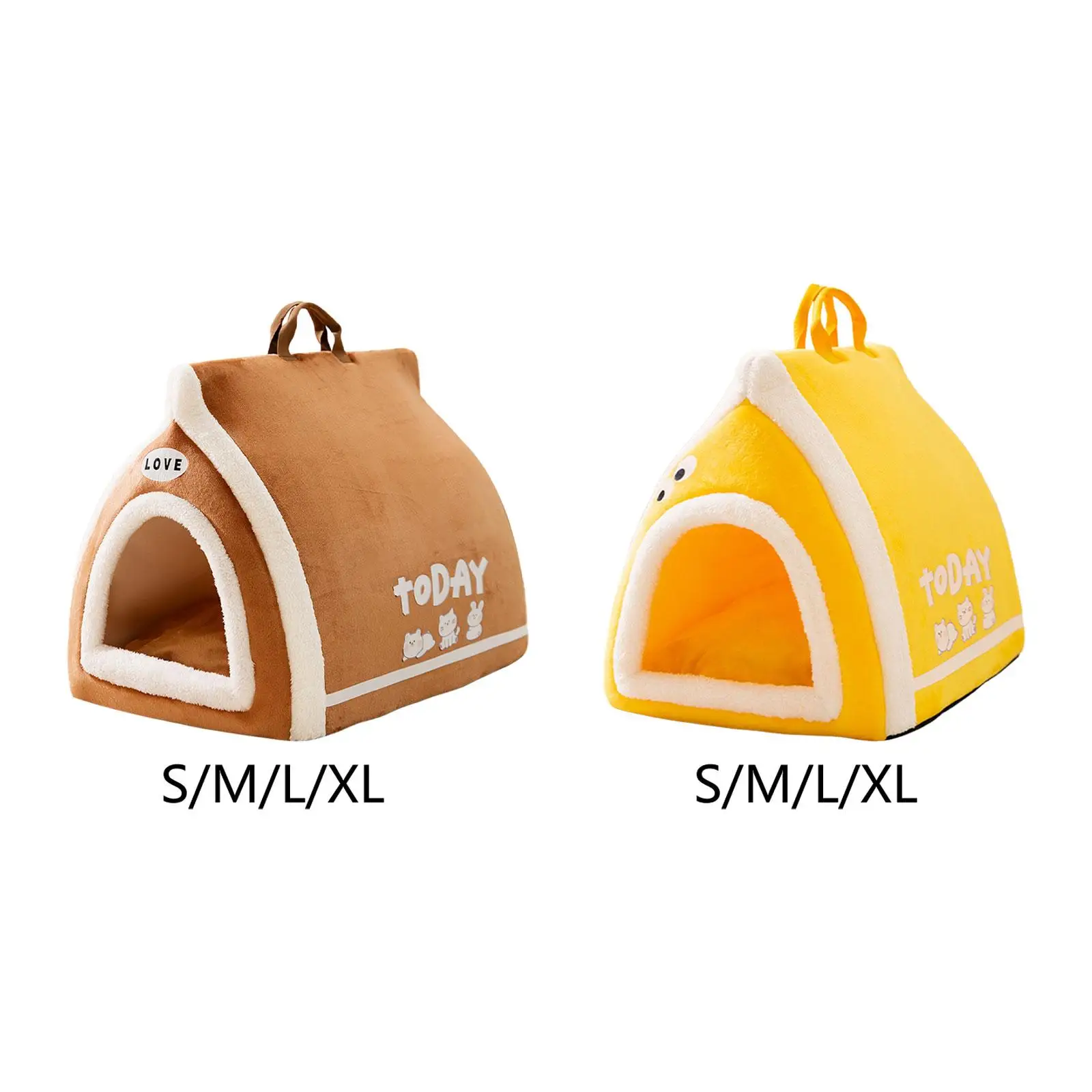 Dog Tent Pet Shelter Foldable Soft Kennel Bed Washable Cat Nest Puppy Cave for Puppy Small and Medium Sized Dog Floor