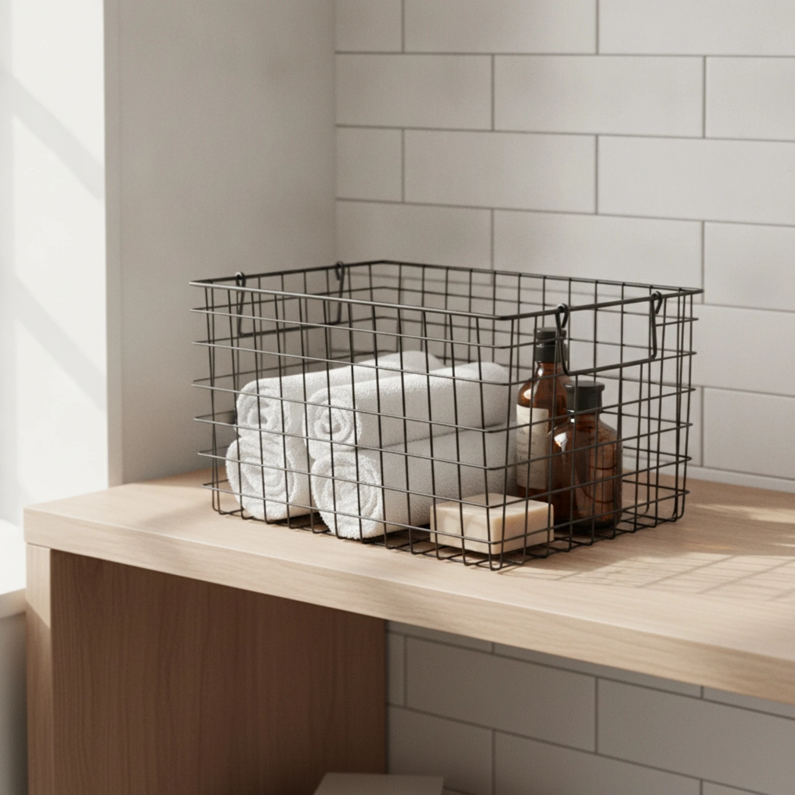 Drahtkorb mit Griffen, Metallg – Stackable Pantry Bin Bewertung und Preis