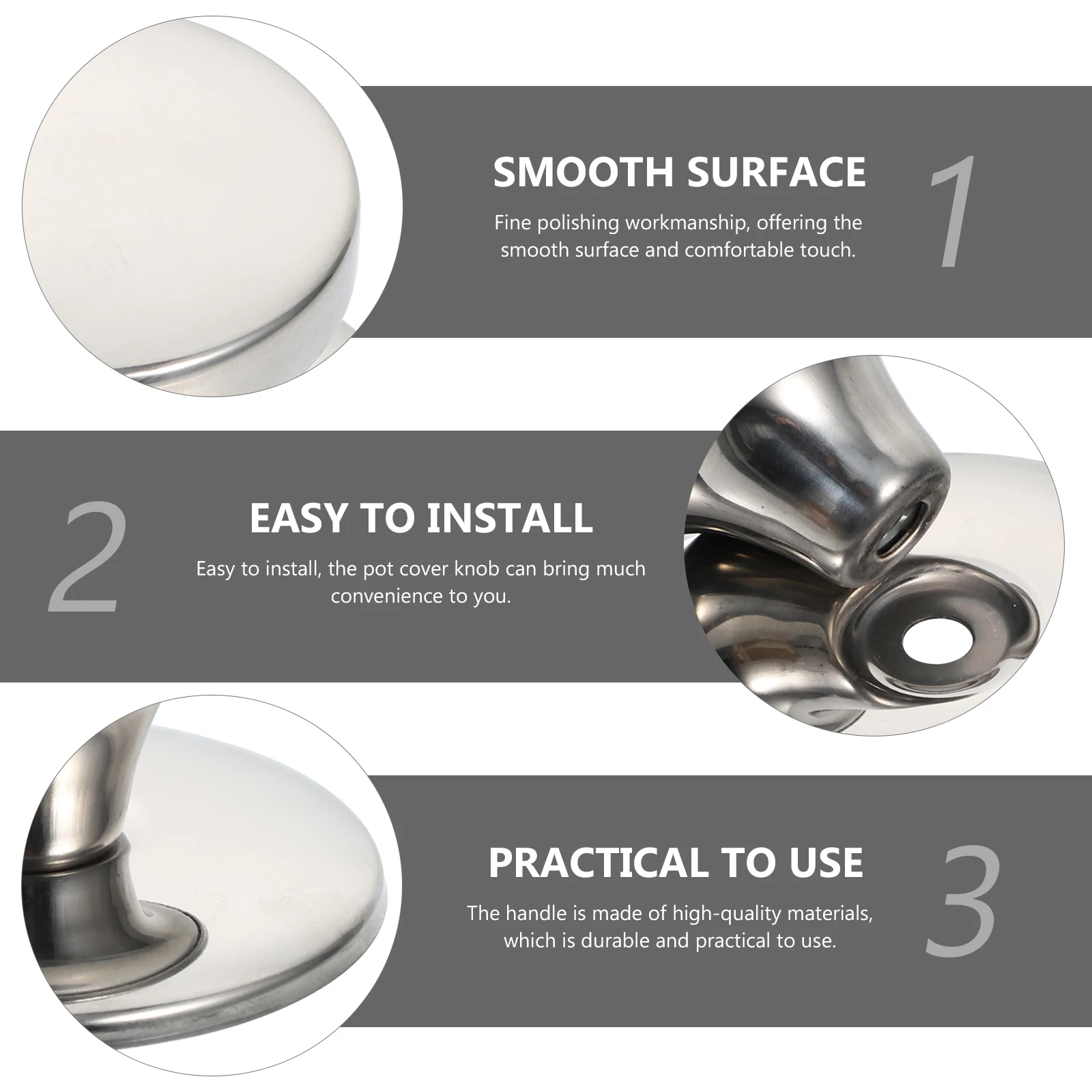 

4 Pcs Lid Handle Pan Holding Handles Pot Pots Frying Skillet Knobs Cooking Cover for Replacement