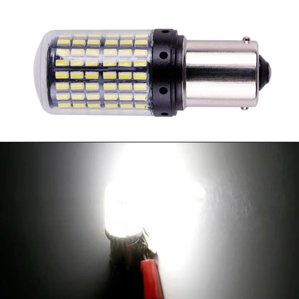 

Tail Light LED Lamp Car Turn Signal Plastic Replacement 1156 144SMD 2psc 55mm*15mm*20mm Brand New And High Quality