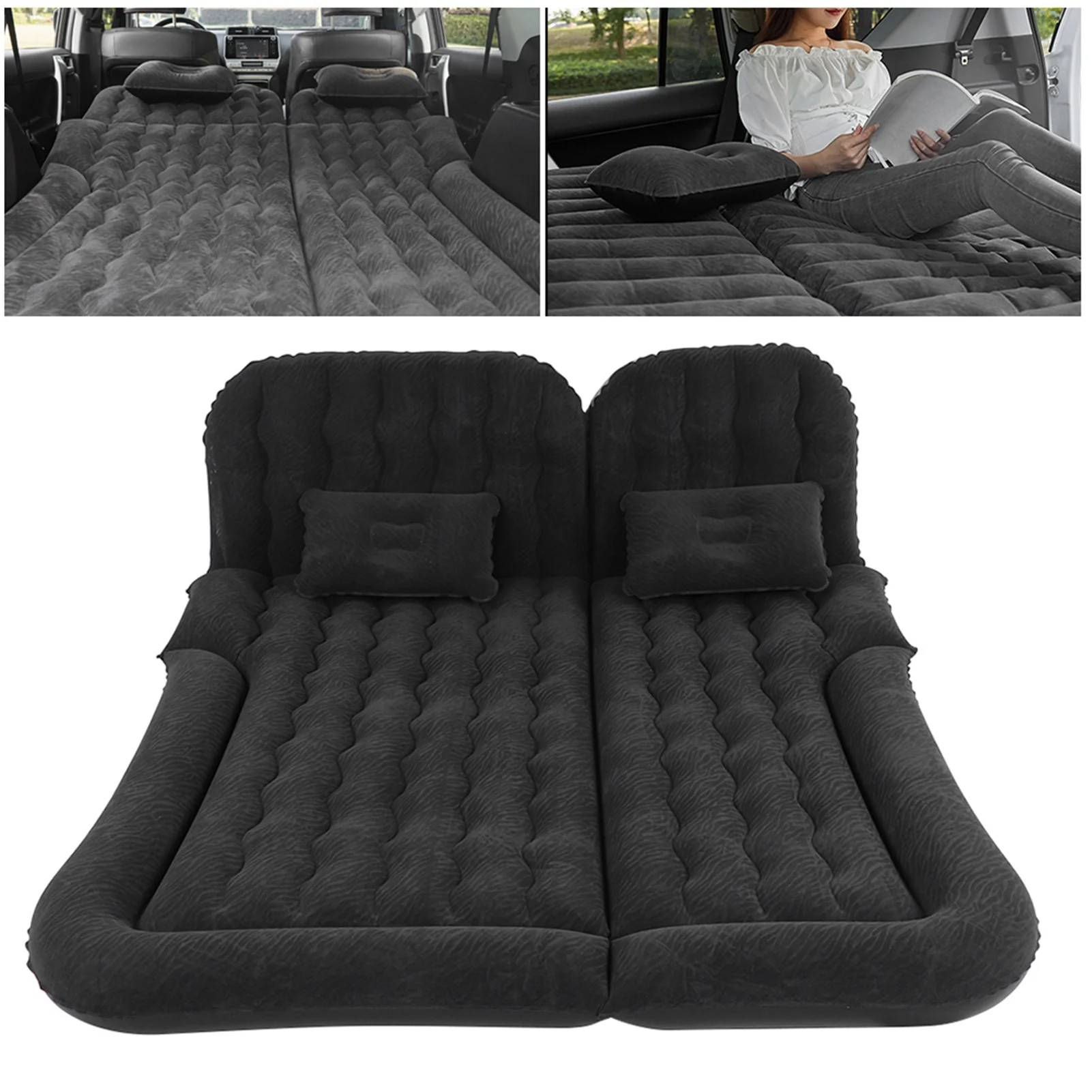 

SUV Air Mattress Camping Bed Cushion Pillow Inflatable Thickened Car Air Bed Mattress with Electric Air Pump Portable Sleeping P